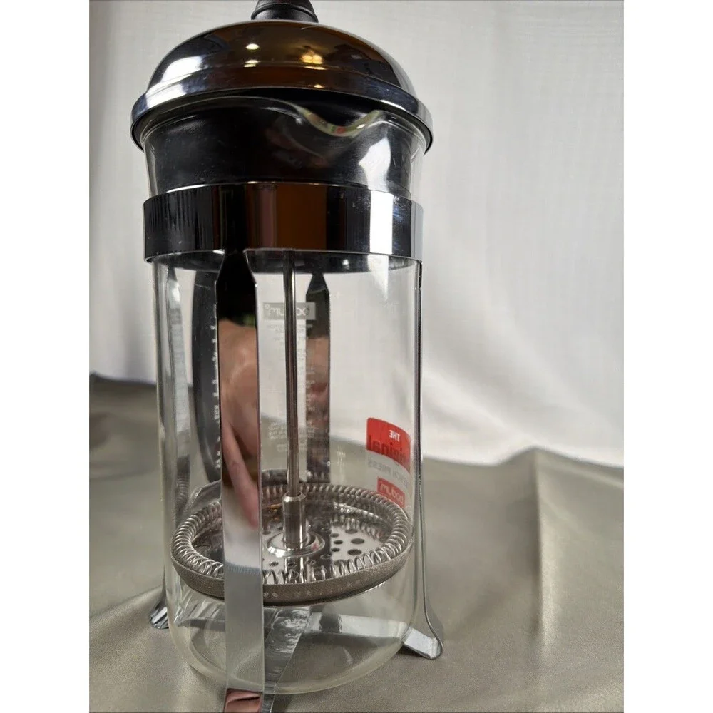 Vintage Bodum Chambord French Press Coffee Maker Chrome Glass 8 Cup 34 oz